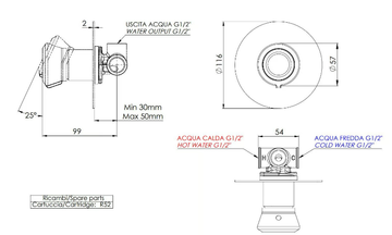 ELEMENT - 1 hole single handle shower mixer by Remer Rubinetterie - view 3